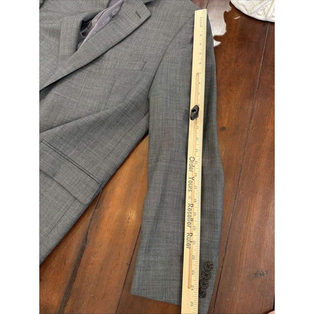 Polo Ralph Lauren Blazer Mens 46R Gray Wool Custom Fit 2 Piece Suit - Picture 4 of 16
